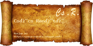 Csécs Renátó névjegykártya
