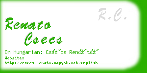 renato csecs business card